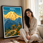 Manaslu - Nepal - Travel Wall Art Deco Poster Print