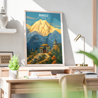 Manaslu - Nepal - Travel Wall Art Deco Poster Print