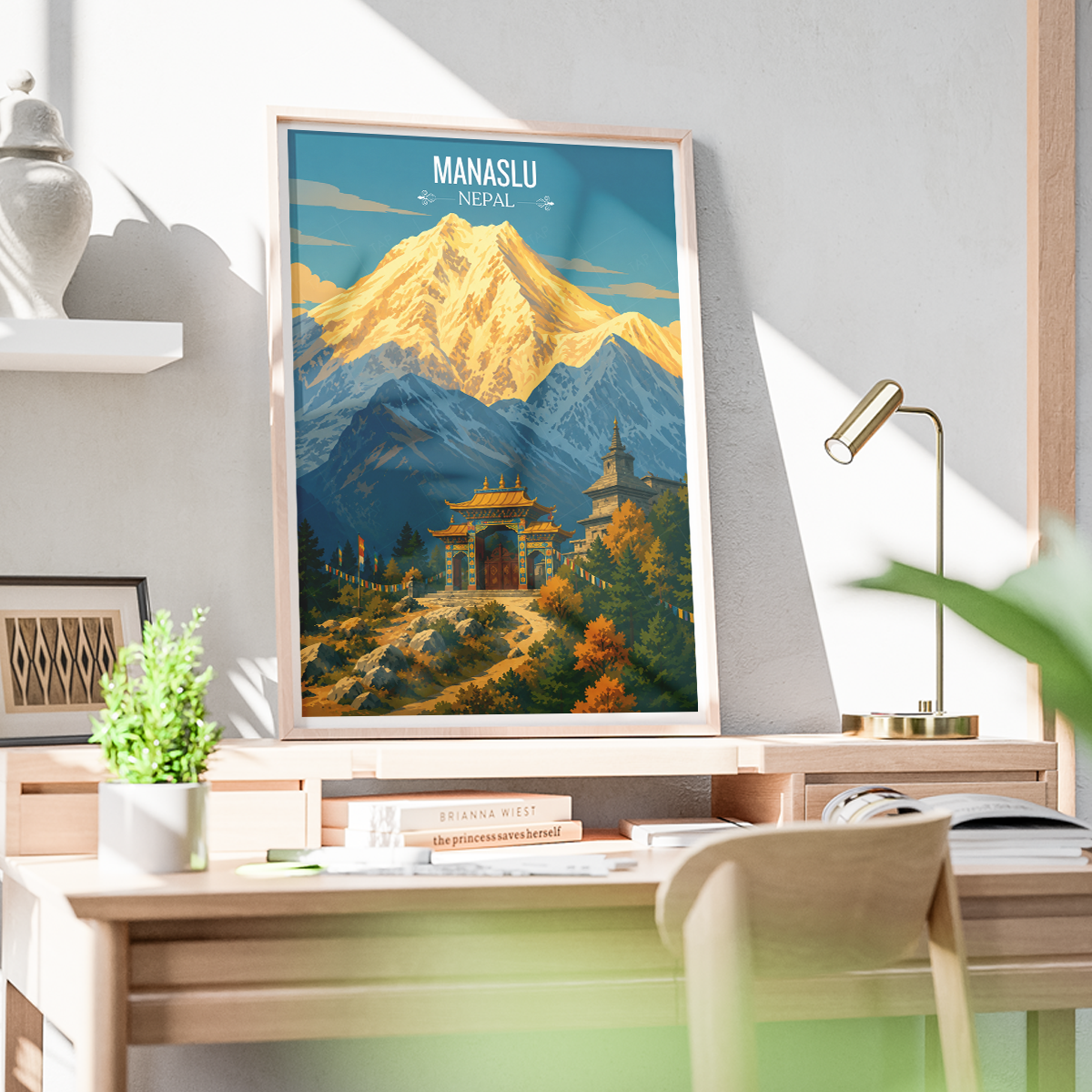 Manaslu - Nepal - Travel Wall Art Deco Poster Print