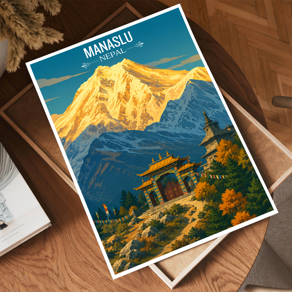 Manaslu - Nepal - Travel Wall Art Deco Poster Print
