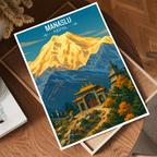 Manaslu - Nepal - Travel Wall Art Deco Poster Print