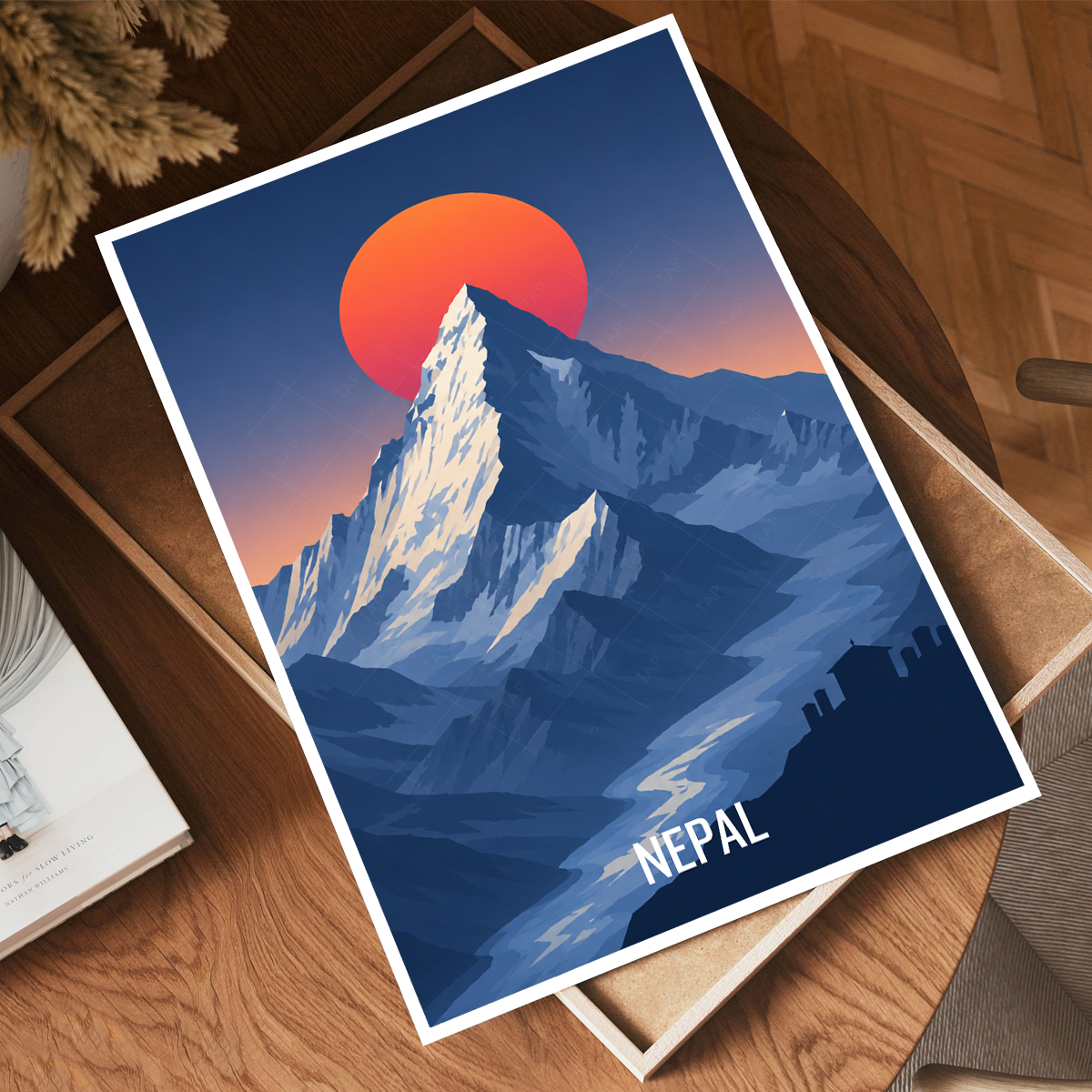 Nepal - Travel Wall Art Deco Poster Print