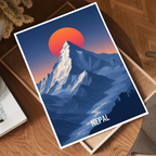 Nepal - Travel Wall Art Deco Poster Print
