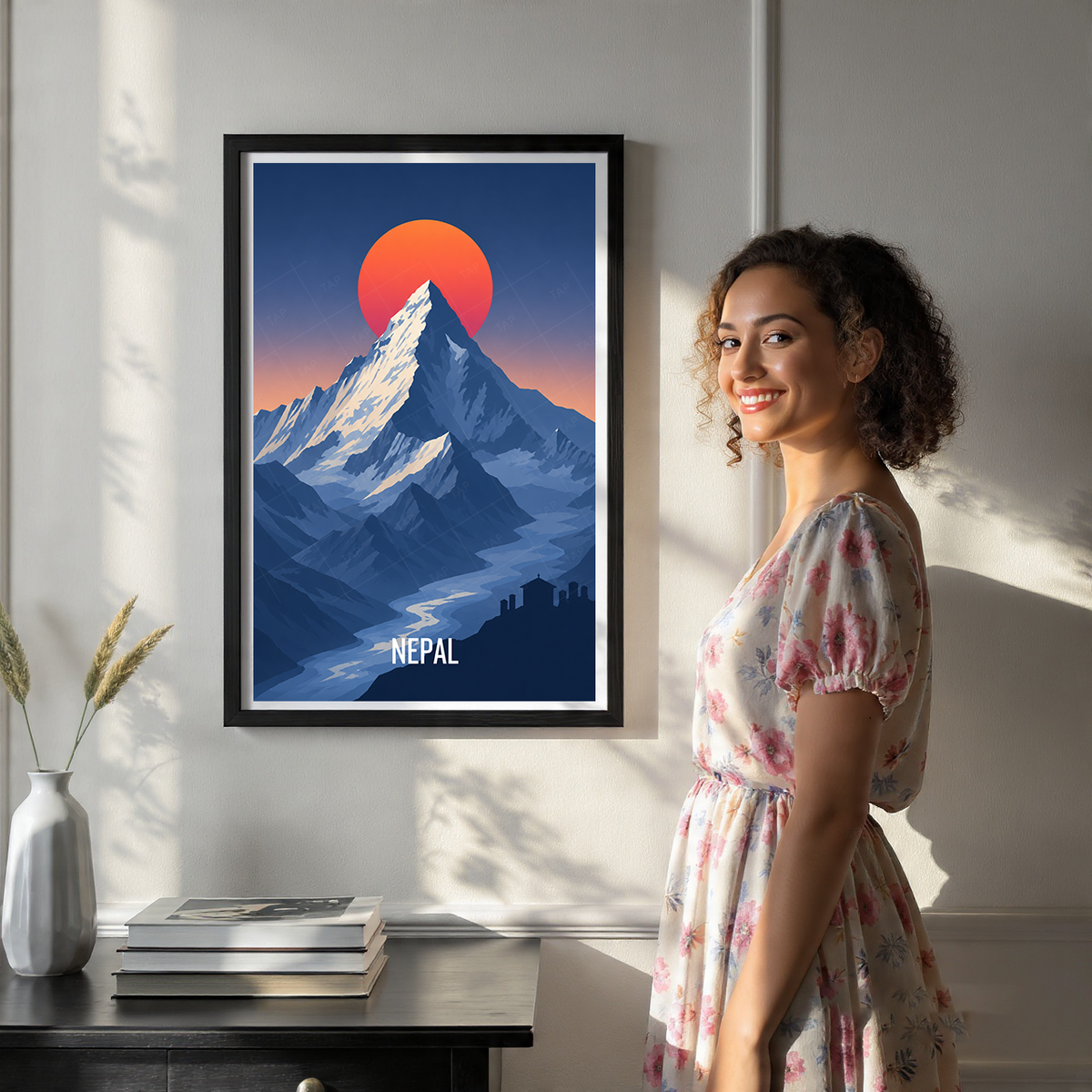 Nepal - Travel Wall Art Deco Poster Print