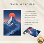 Nepal - Travel Wall Art Deco Poster Print