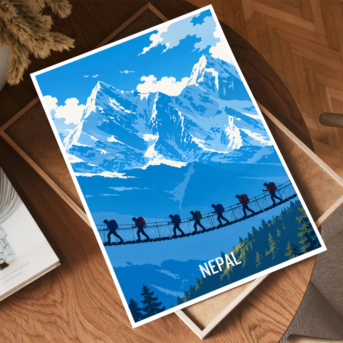 Nepal - Travel Wall Art Deco Poster Print