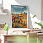 Pashupatinath Temple - Nepal - Travel Wall Art Deco Poster Print