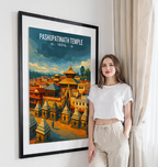 Pashupatinath Temple - Nepal - Travel Wall Art Deco Poster Print