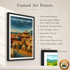 Pashupatinath Temple - Nepal - Travel Wall Art Deco Poster Print