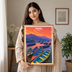 Pokhara - Nepal - Travel Wall Art Deco Poster Print