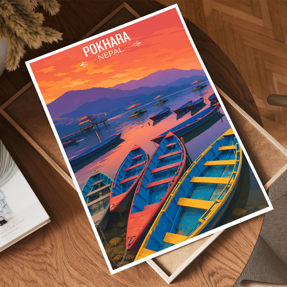 Pokhara - Nepal - Travel Wall Art Deco Poster Print