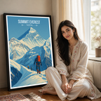 Everest - Nepal - Travel Wall Art Deco Poster Print