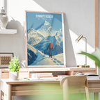 Everest - Nepal - Travel Wall Art Deco Poster Print