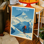 Everest - Nepal - Travel Wall Art Deco Poster Print