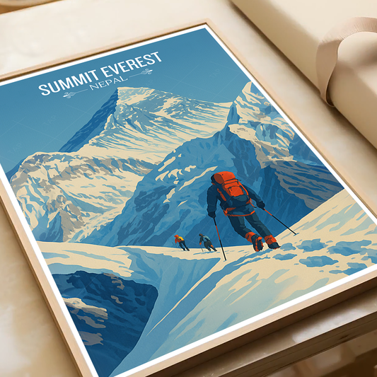 Everest - Nepal - Travel Wall Art Deco Poster Print - Art Print - Travel Art Poster