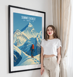 Everest - Nepal - Travel Wall Art Deco Poster Print