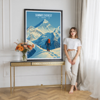 Everest - Nepal - Travel Wall Art Deco Poster Print