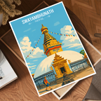 Swayambhunath - Nepal - Travel Wall Art Deco Poster Print