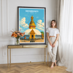 Swayambhunath - Nepal - Travel Wall Art Deco Poster Print