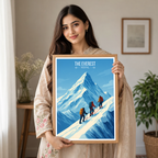 The Everest - Nepal - Travel Wall Art Deco Poster Print