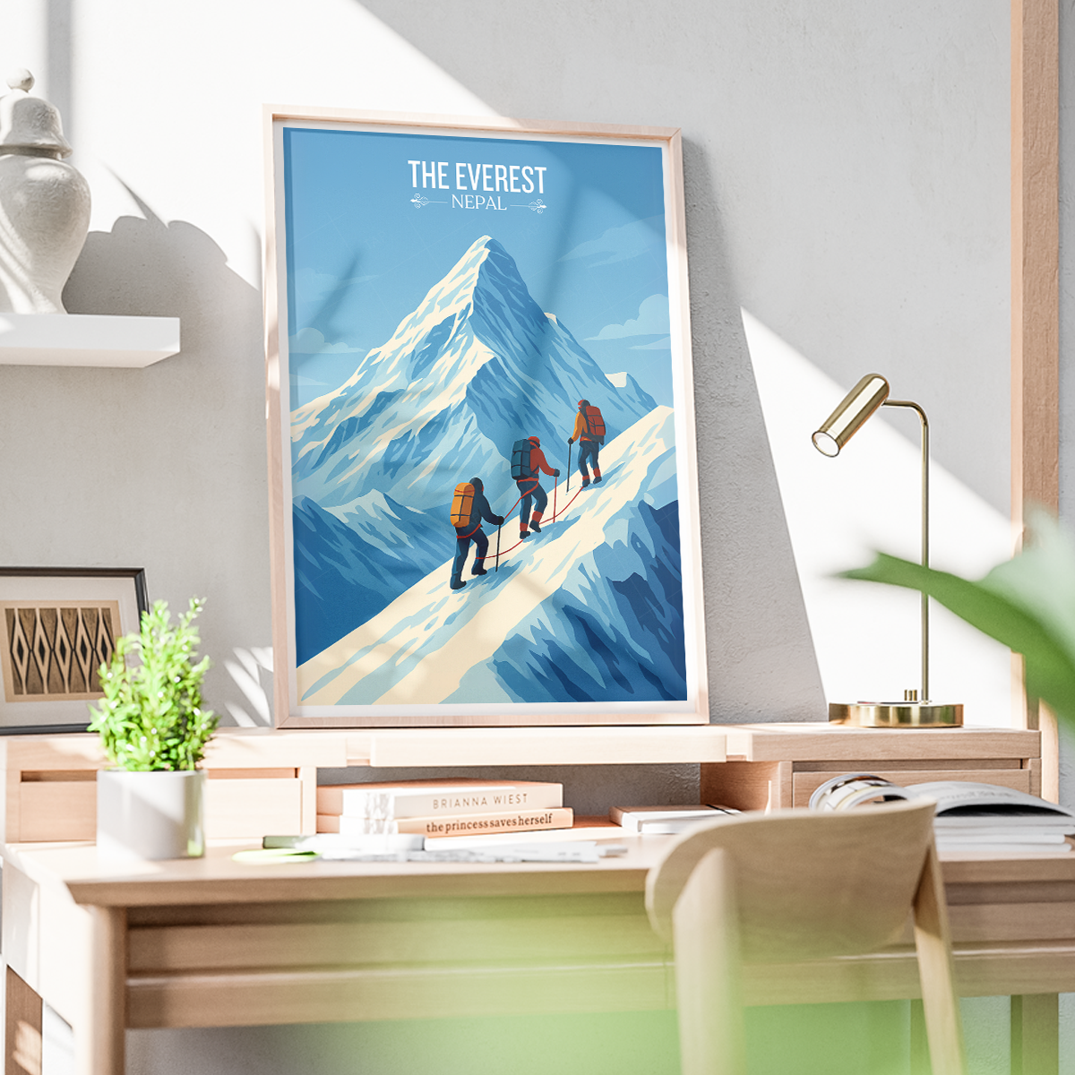 The Everest - Nepal - Travel Wall Art Deco Poster Print