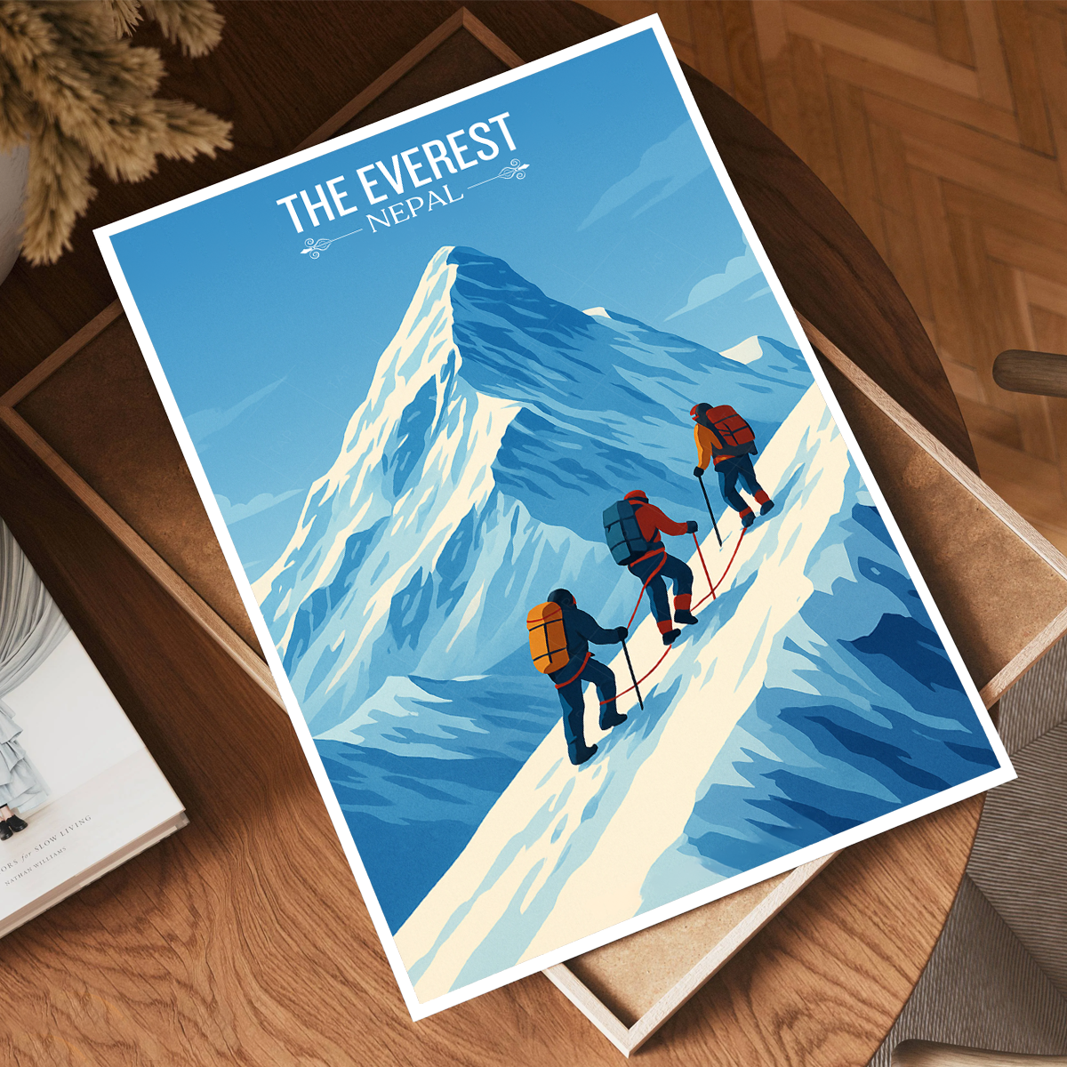 The Everest - Nepal - Travel Wall Art Deco Poster Print