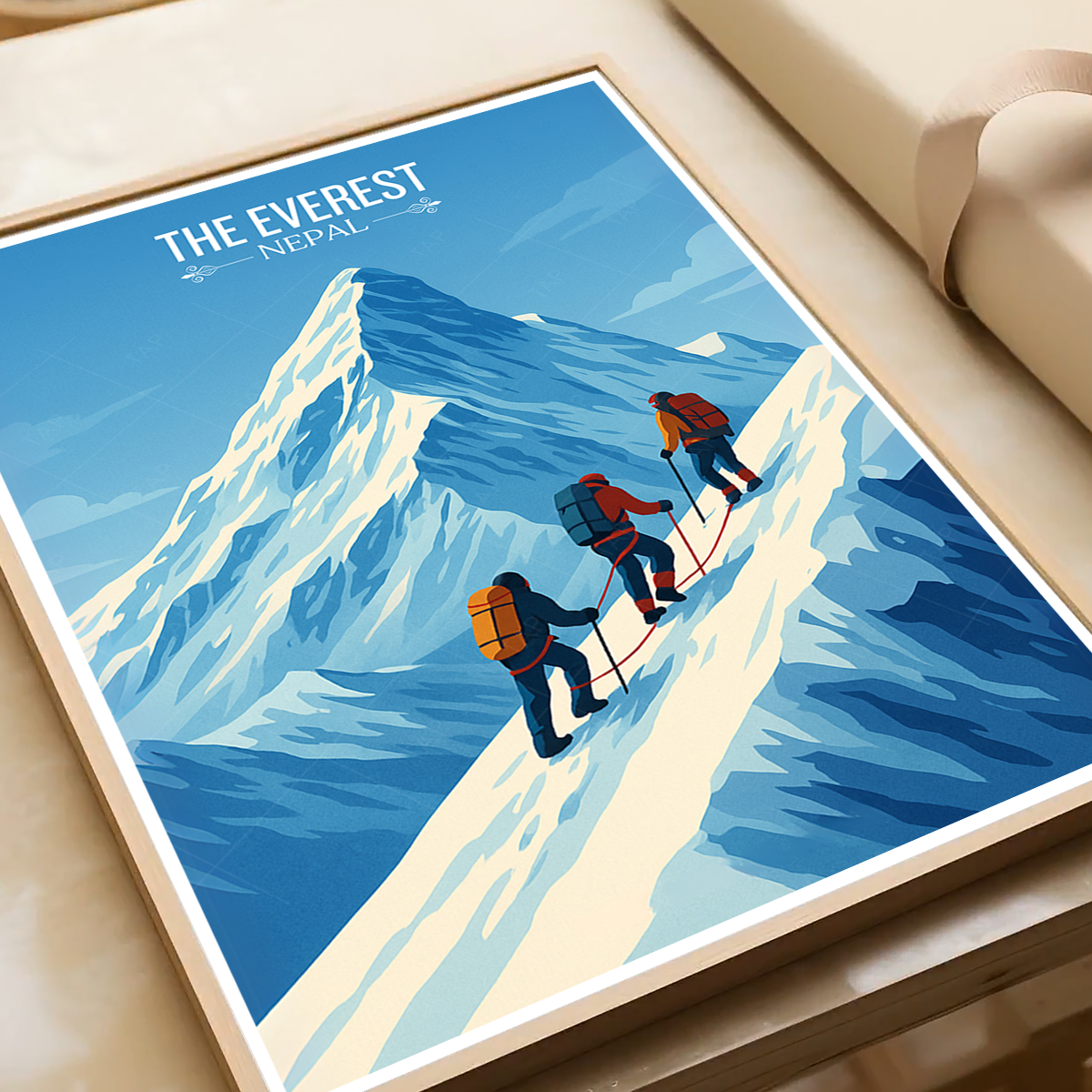 The Everest - Nepal - Travel Wall Art Deco Poster Print