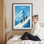 The Everest - Nepal - Travel Wall Art Deco Poster Print