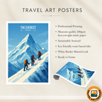 The Everest - Nepal - Travel Wall Art Deco Poster Print