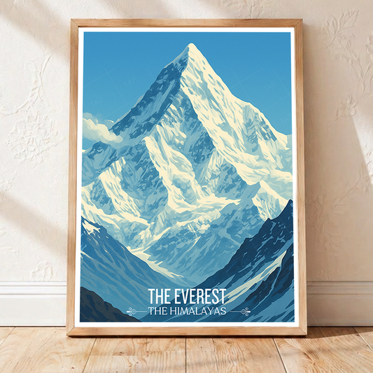 The Everest - Nepal - Travel Wall Art Deco Poster Print - Art Print - Travel Art Poster