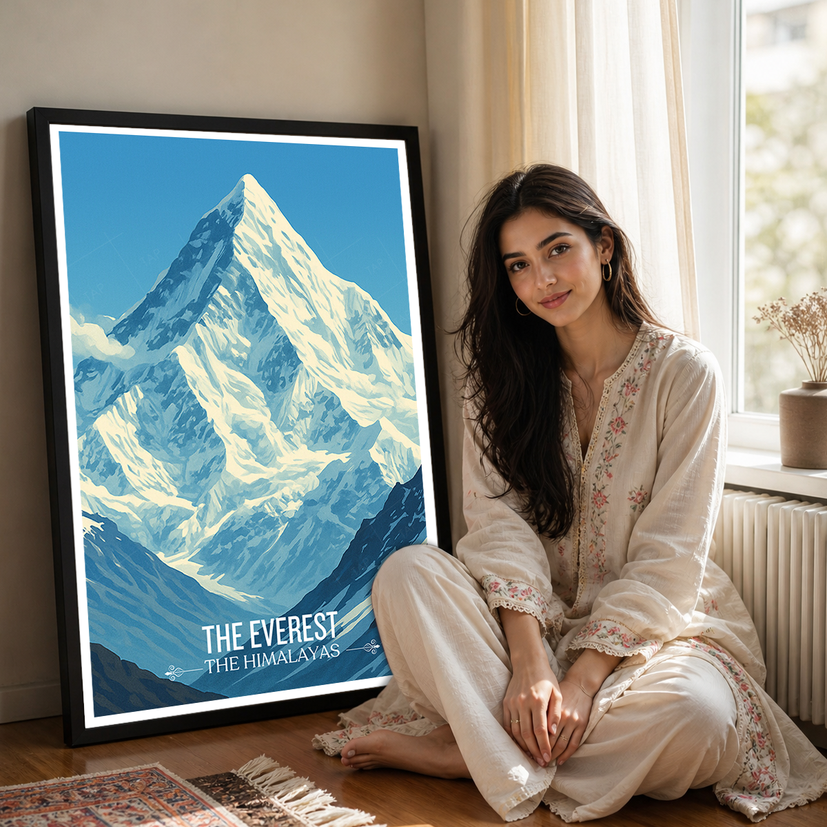 The Everest - Nepal - Travel Wall Art Deco Poster Print