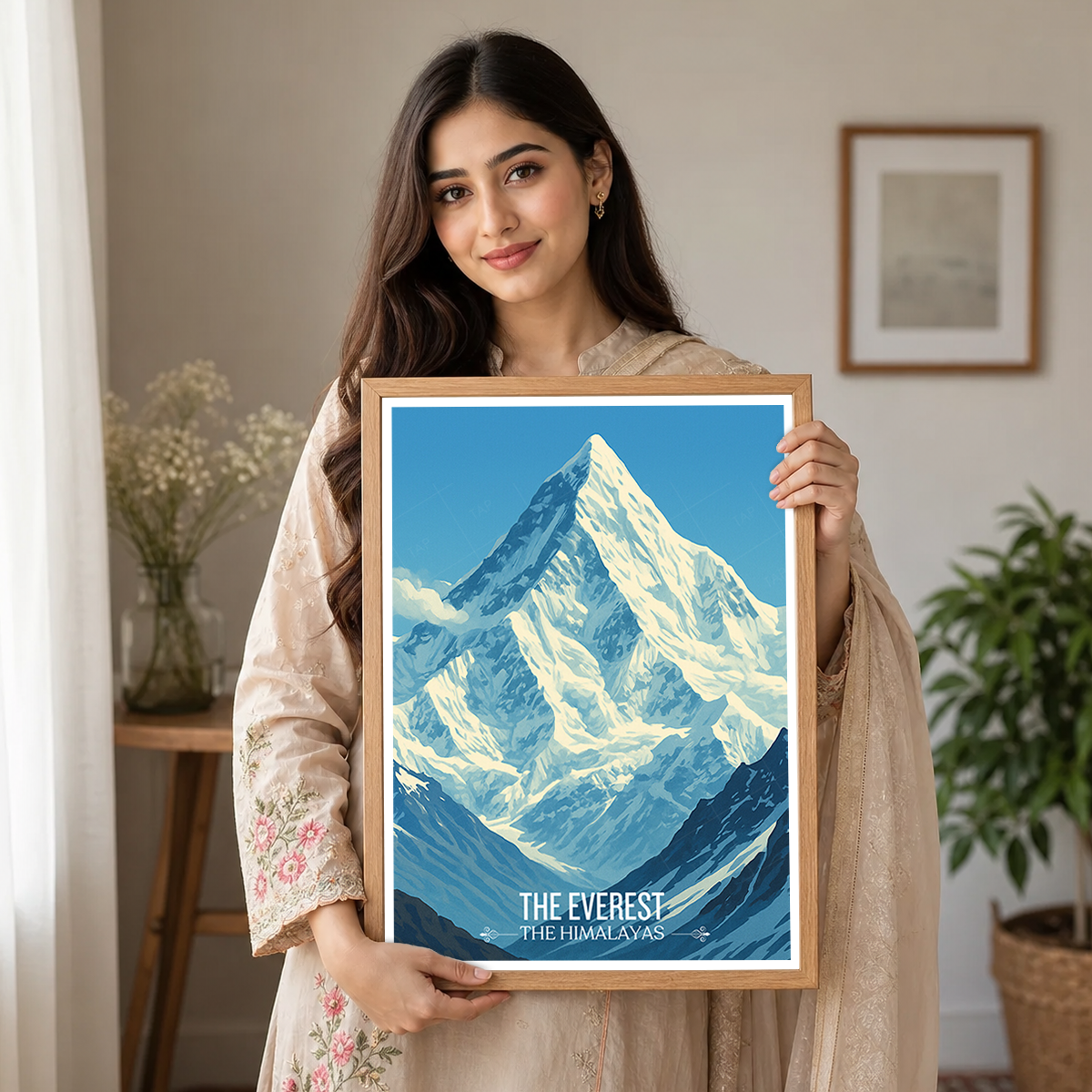The Everest - Nepal - Travel Wall Art Deco Poster Print