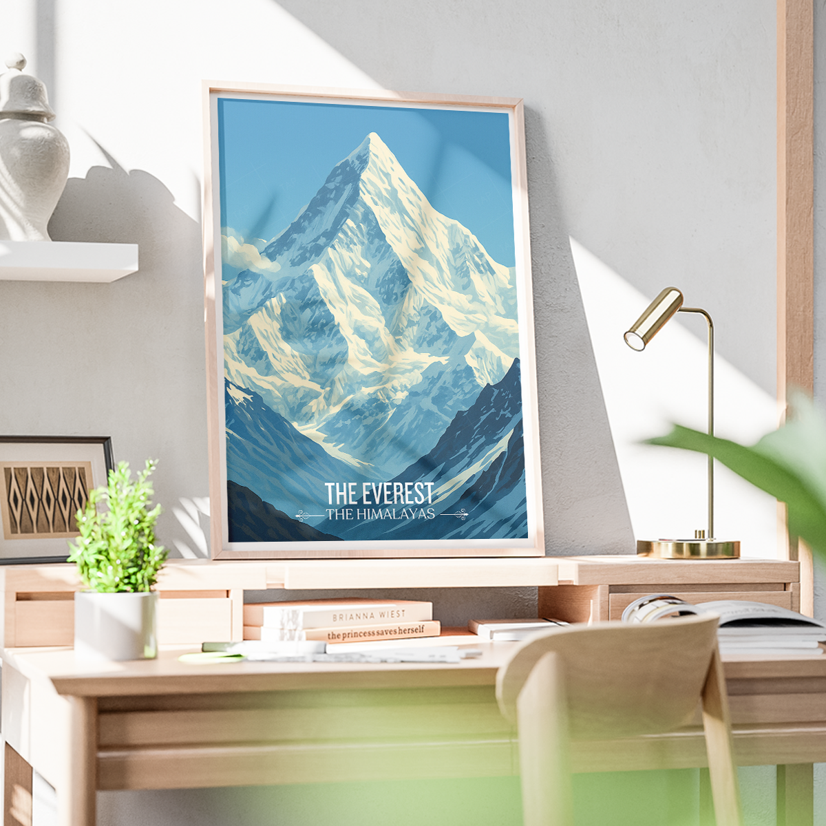 The Everest - Nepal - Travel Wall Art Deco Poster Print
