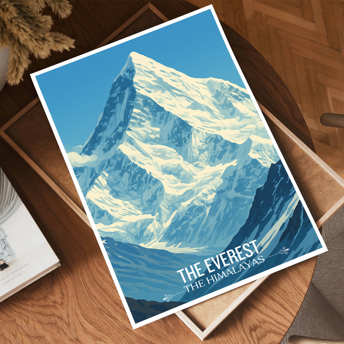The Everest - Nepal - Travel Wall Art Deco Poster Print