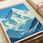 The Everest - Nepal - Travel Wall Art Deco Poster Print