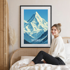 The Everest - Nepal - Travel Wall Art Deco Poster Print