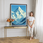 The Everest - Nepal - Travel Wall Art Deco Poster Print