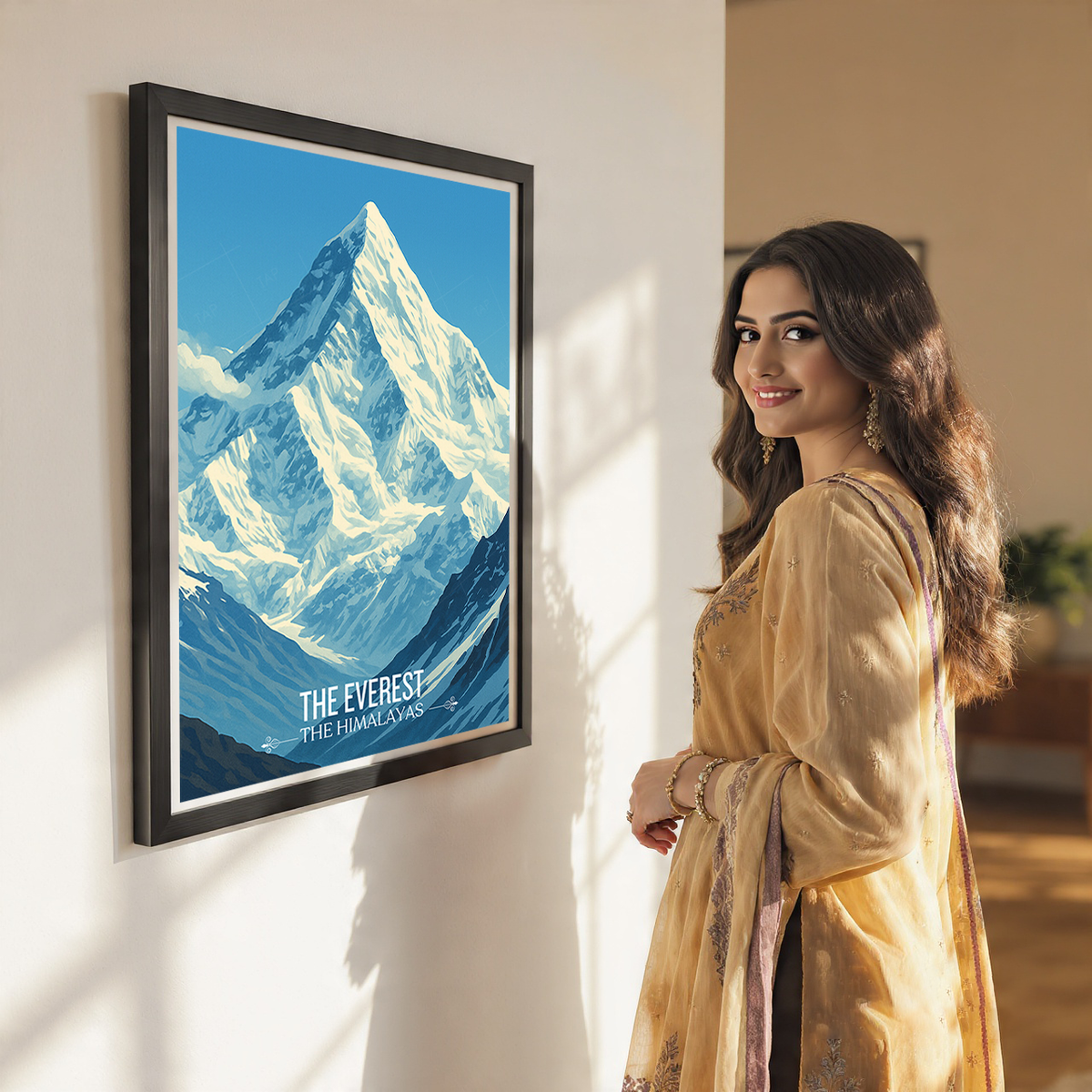 The Everest - Nepal - Travel Wall Art Deco Poster Print