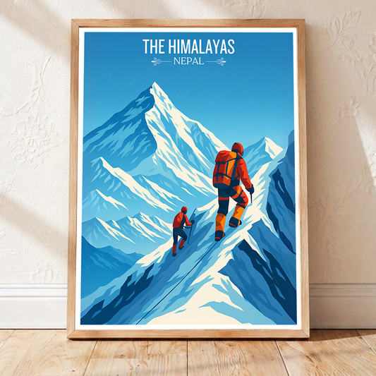 The Himalayas - Nepal - Travel Wall Art Deco Poster Print - Art Print - Travel Art Poster