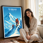 The Himalayas - Nepal - Travel Wall Art Deco Poster Print
