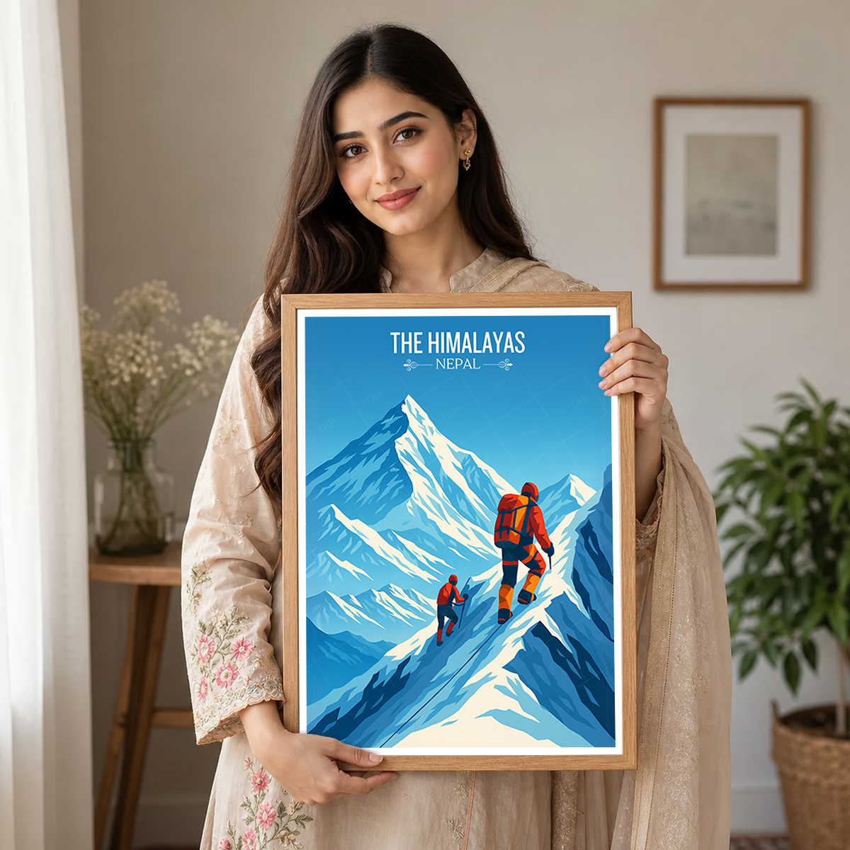The Himalayas - Nepal - Travel Wall Art Deco Poster Print