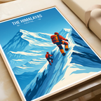 The Himalayas - Nepal - Travel Wall Art Deco Poster Print
