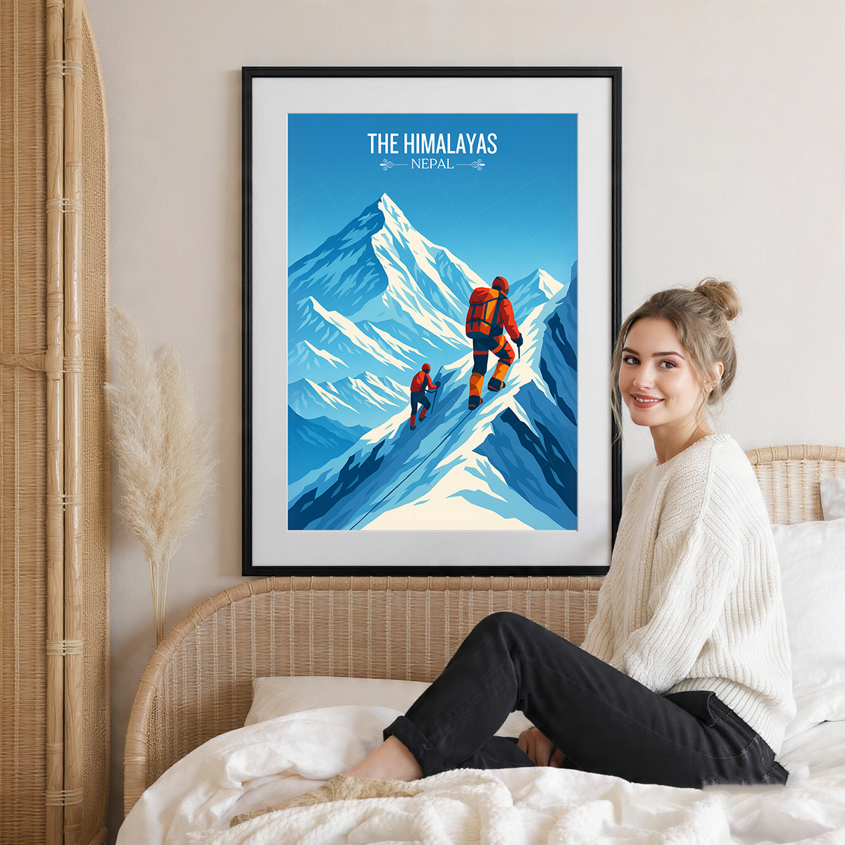 The Himalayas - Nepal - Travel Wall Art Deco Poster Print