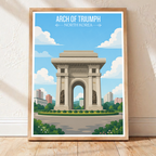 Arch of Triumph - North Korea - Travel Wall Art Deco Poster Print
