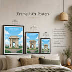 Arch of Triumph - North Korea - Travel Wall Art Deco Poster Print