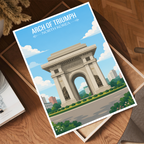 Arch of Triumph - North Korea - Travel Wall Art Deco Poster Print