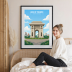 Arch of Triumph - North Korea - Travel Wall Art Deco Poster Print