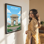 Arch of Triumph - North Korea - Travel Wall Art Deco Poster Print