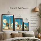 Juche Tower - North Korea - Travel Wall Art Deco Poster Print