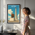 Juche Tower - North Korea - Travel Wall Art Deco Poster Print